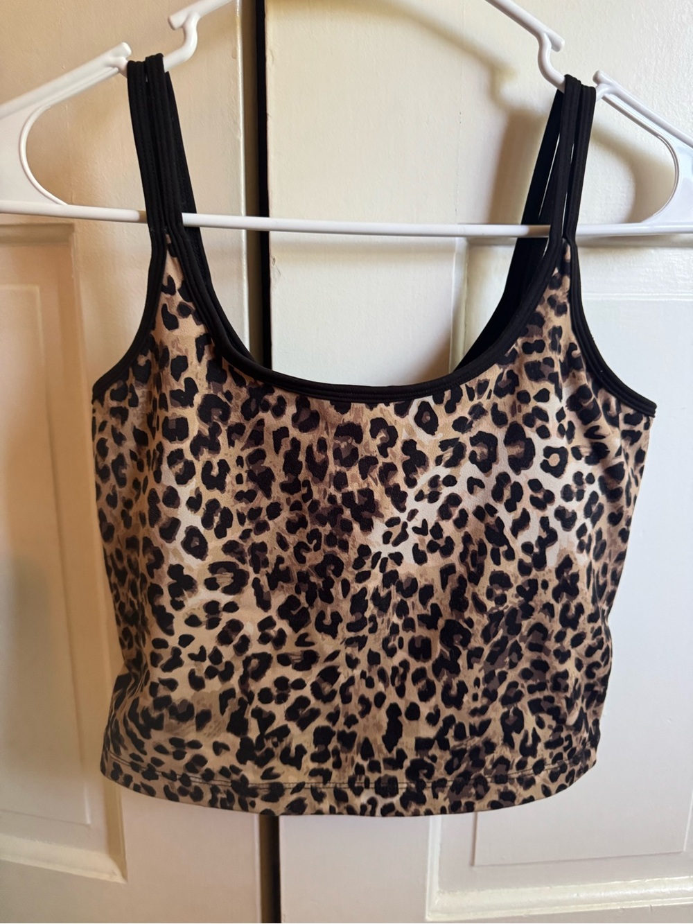Leopard Print Tank Top - Black Trim
